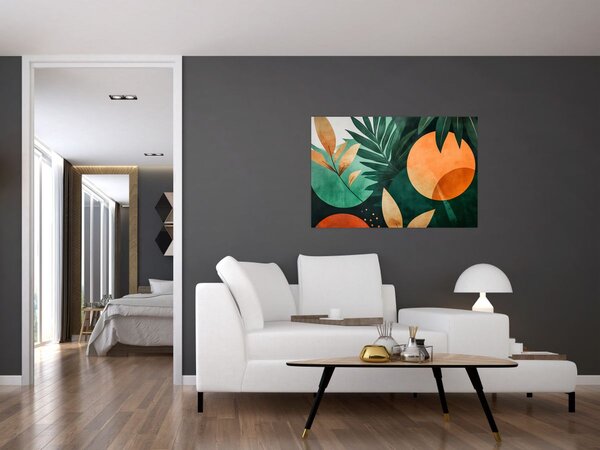Slika - Geometrijski prirodni motivi (90x60 cm)