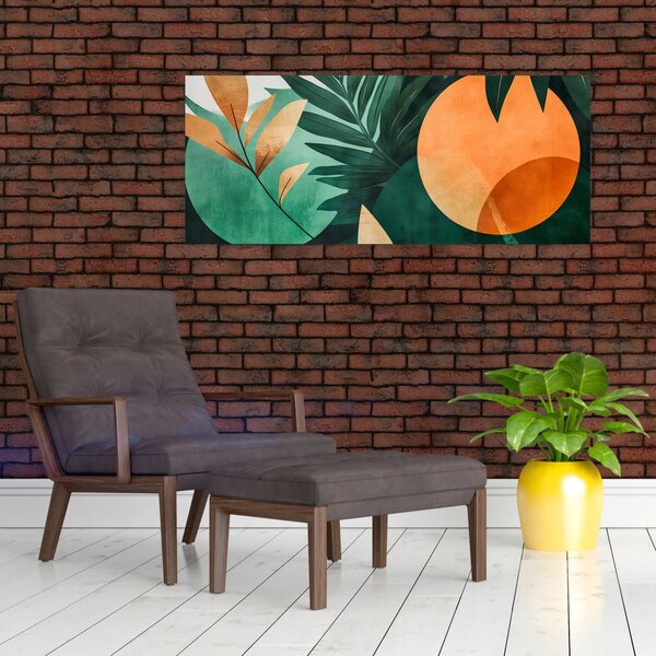 Slika - Geometrijski prirodni motivi (120x50 cm)