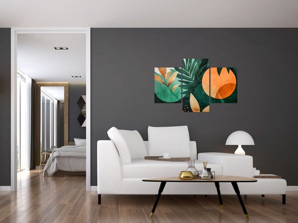 Slika - Geometrijski prirodni motivi (90x60 cm)