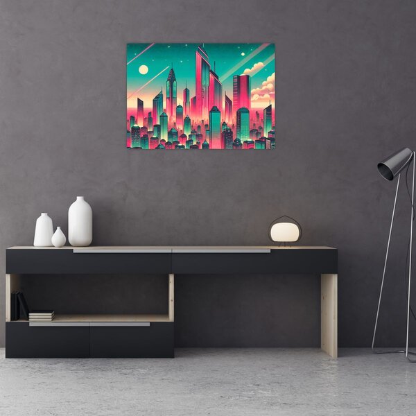 Slika – Veliki grad u pop-art stilu (70x50 cm)