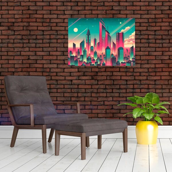 Slika – Veliki grad u pop-art stilu (70x50 cm)