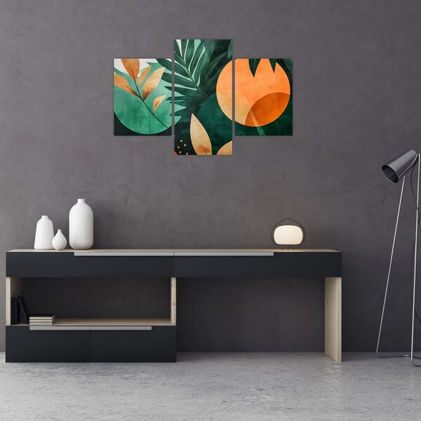 Slika - Geometrijski prirodni motivi (90x60 cm)