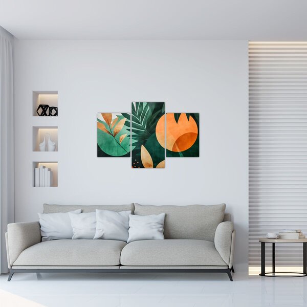 Slika - Geometrijski prirodni motivi (90x60 cm)