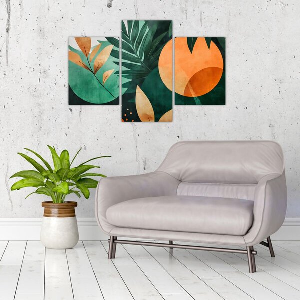 Slika - Geometrijski prirodni motivi (90x60 cm)