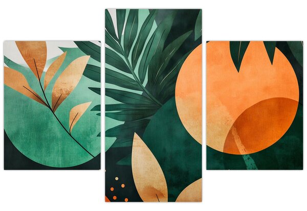 Slika - Geometrijski prirodni motivi (90x60 cm)