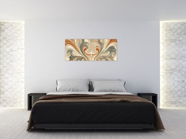Slika - Vrtlozi u zemljanim tonovima (120x50 cm)