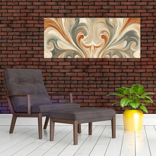 Slika - Vrtlozi u zemljanim tonovima (120x50 cm)