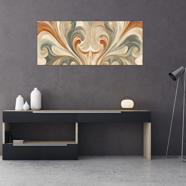 Slika - Vrtlozi u zemljanim tonovima (120x50 cm)