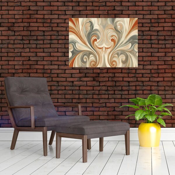 Slika - Vrtlozi u zemljanim tonovima (70x50 cm)