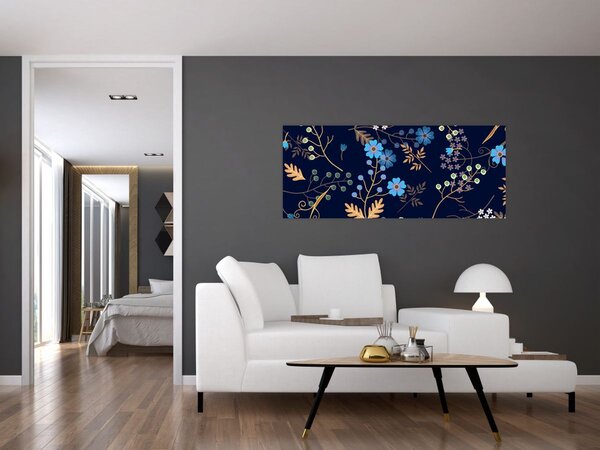 Slika - Jesensko cvijeće (120x50 cm)