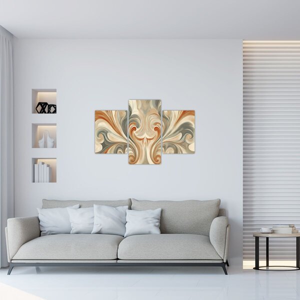 Slika - Vrtlozi u zemljanim tonovima (90x60 cm)