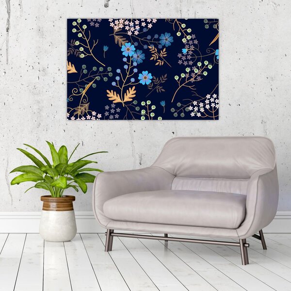 Slika - Jesensko cvijeće (90x60 cm)