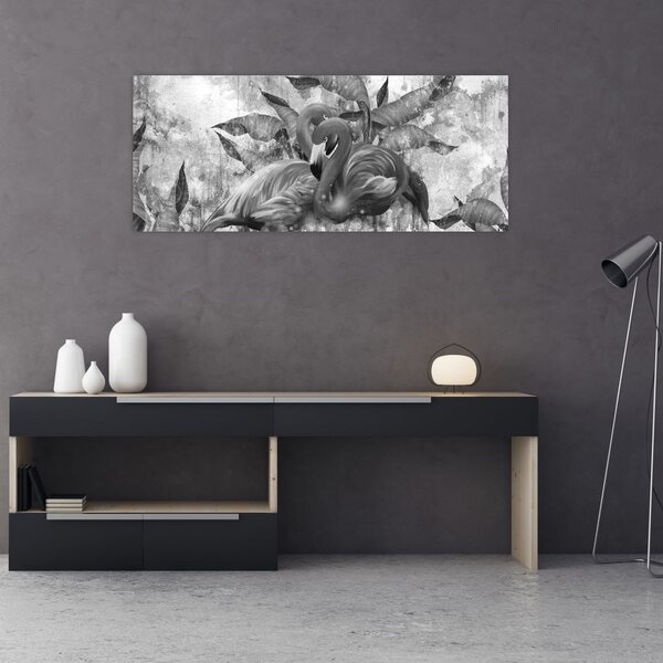 Slika - grafit flamingo (120x50 cm)