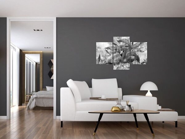 Slika - grafit flamingo (90x60 cm)