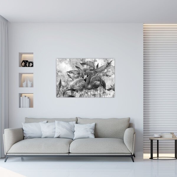 Slika - grafit flamingo (90x60 cm)