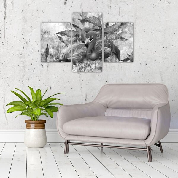 Slika - grafit flamingo (90x60 cm)