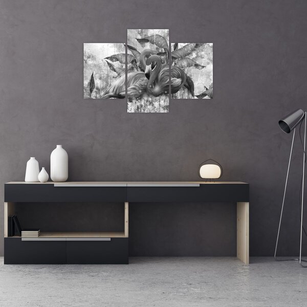 Slika - grafit flamingo (90x60 cm)