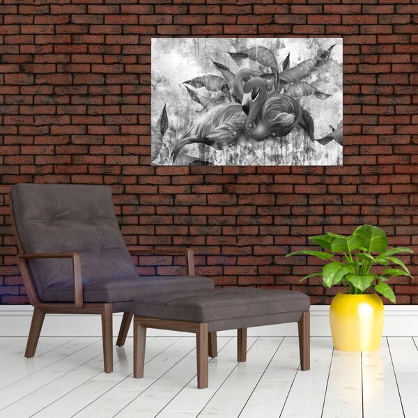 Slika - grafit flamingo (90x60 cm)