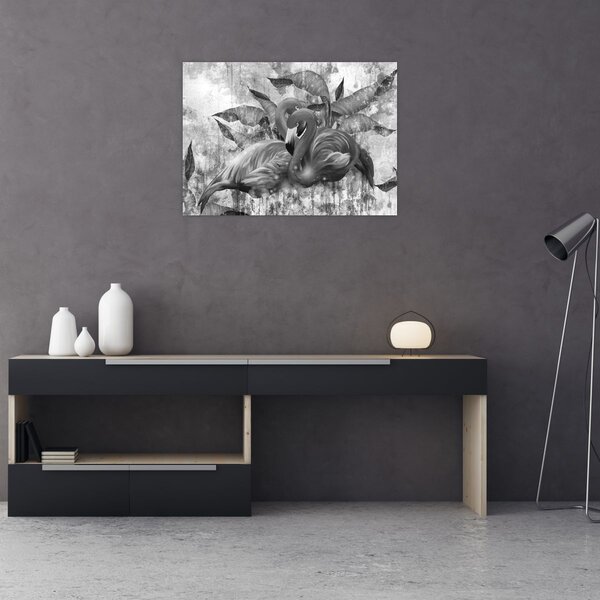 Slika - grafit flamingo (70x50 cm)