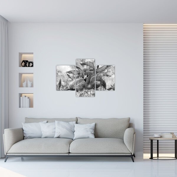 Slika - grafit flamingo (90x60 cm)