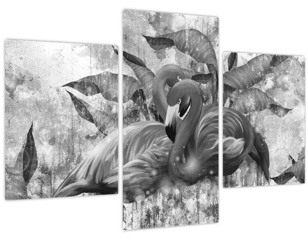 Slika - grafit flamingo (90x60 cm)