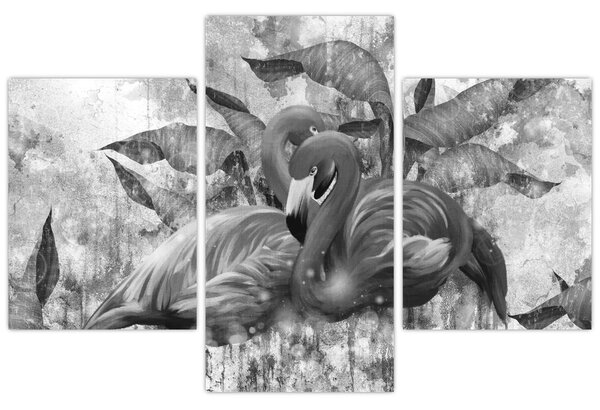 Slika - grafit flamingo (90x60 cm)