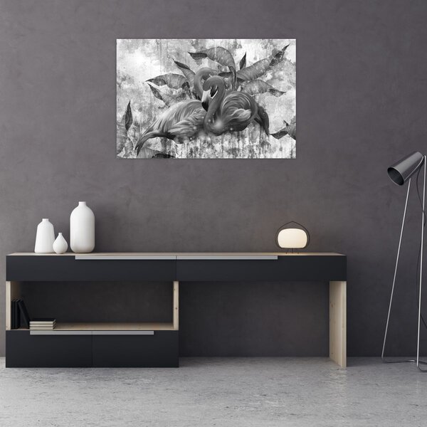 Slika - grafit flamingo (90x60 cm)