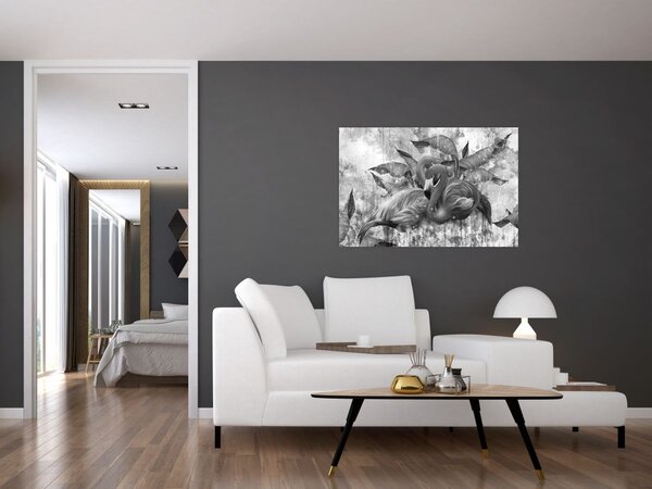 Slika - grafit flamingo (90x60 cm)