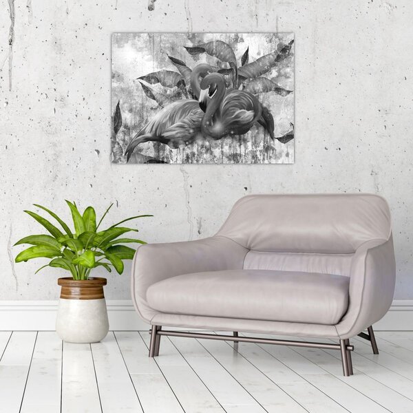 Slika - grafit flamingo (70x50 cm)