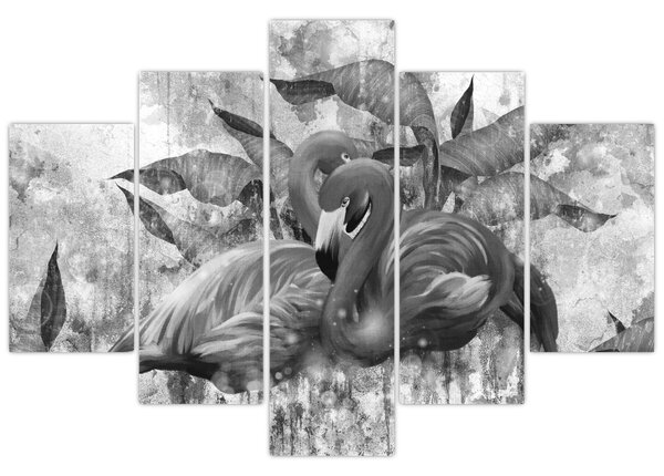 Slika - grafit flamingo (150x105 cm)