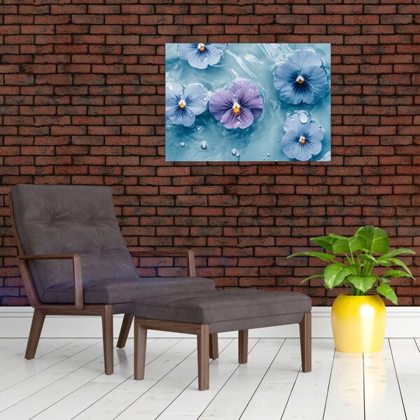Slika - Ljubičice u vodi (70x50 cm)