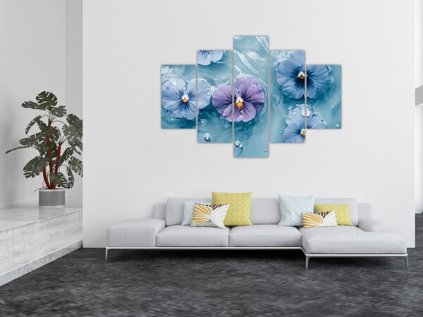 Slika - Ljubičice u vodi (150x105 cm)