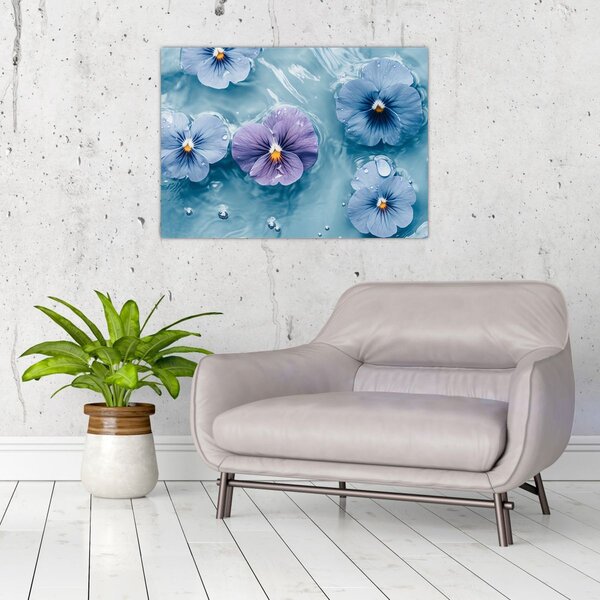 Slika - Ljubičice u vodi (70x50 cm)