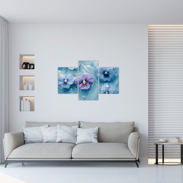 Slika - Ljubičice u vodi (90x60 cm)