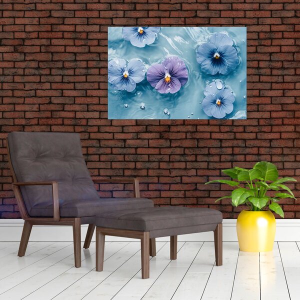 Slika - Ljubičice u vodi (90x60 cm)
