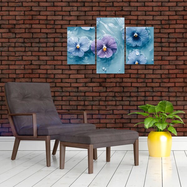 Slika - Ljubičice u vodi (90x60 cm)