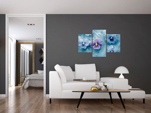 Slika - Ljubičice u vodi (90x60 cm)