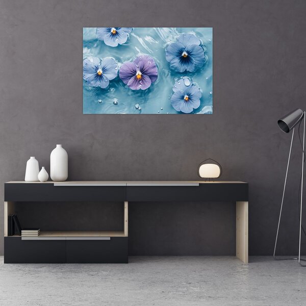 Slika - Ljubičice u vodi (90x60 cm)