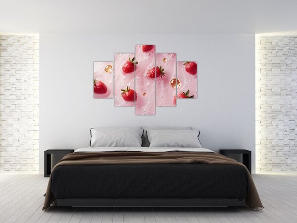 Slika - Jagode u mjehurićima (150x105 cm)