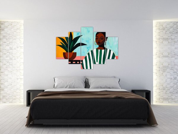 Slika - Žena s cvijetom (150x105 cm)