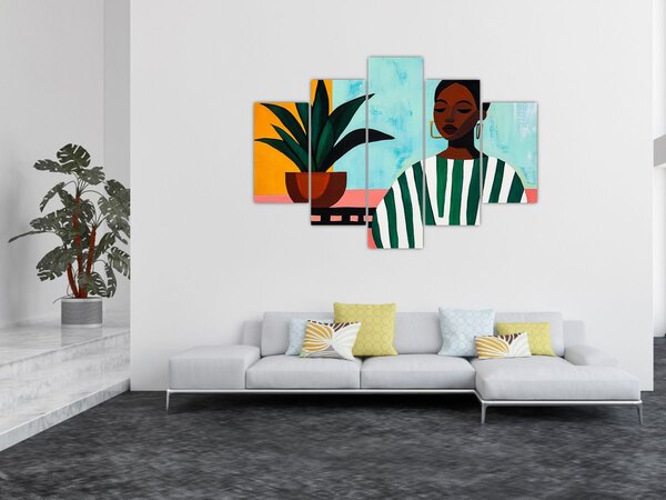 Slika - Žena s cvijetom (150x105 cm)