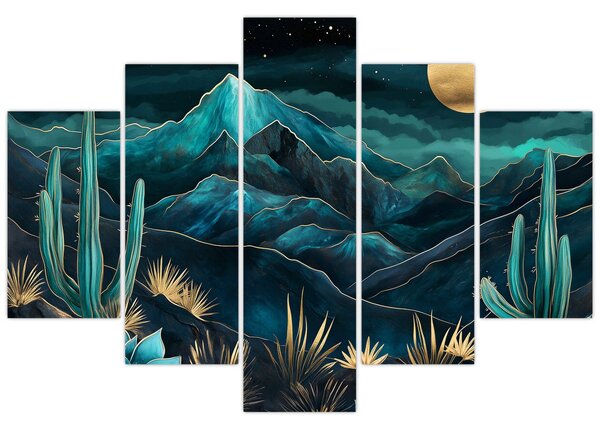 Slika - Tirkizna noć (150x105 cm)