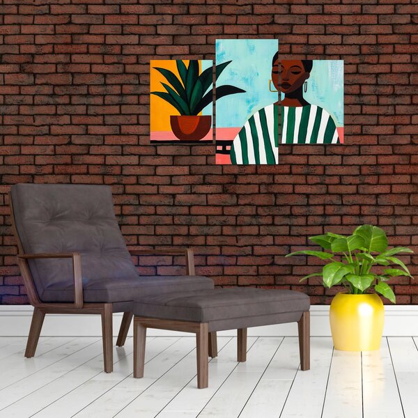 Slika - Žena s cvijetom (90x60 cm)