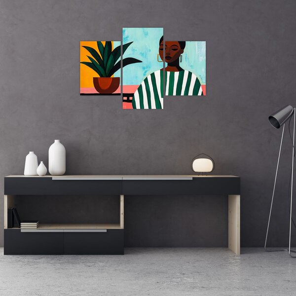 Slika - Žena s cvijetom (90x60 cm)