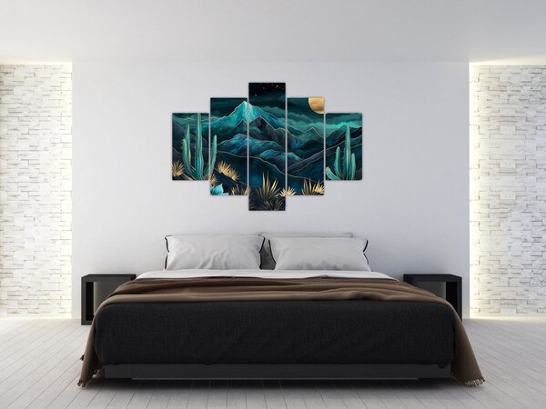 Slika - Tirkizna noć (150x105 cm)