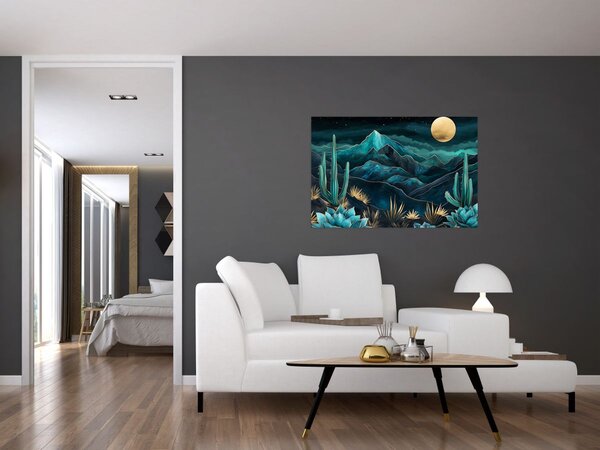 Slika - Tirkizna noć (90x60 cm)