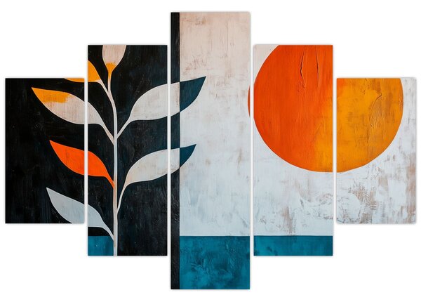 Slika - Apstrakcija biljke i sunca (150x105 cm)