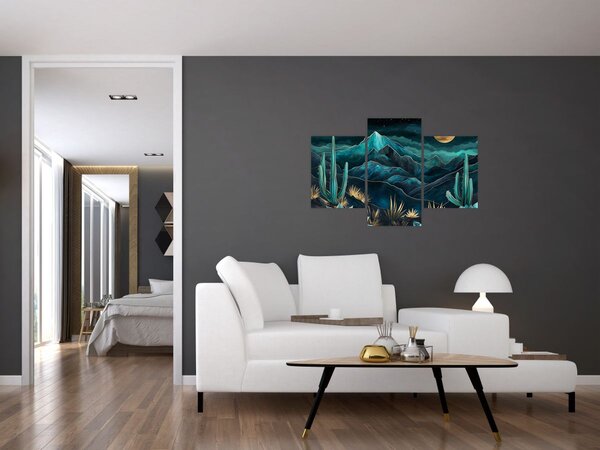 Slika - Tirkizna noć (90x60 cm)