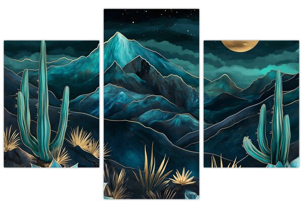 Slika - Tirkizna noć (90x60 cm)