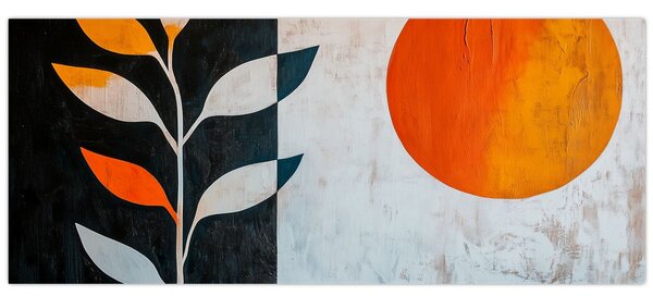 Slika - Apstrakcija biljke i sunca (120x50 cm)